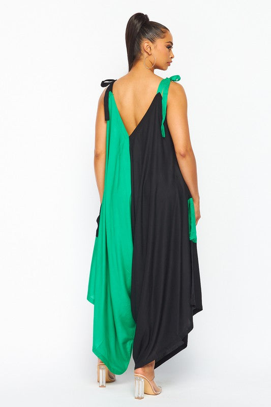 COLOR BLOCK HAREM JUMPSUITS (3 COLORS)