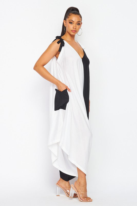 COLOR BLOCK HAREM JUMPSUITS (3 COLORS)