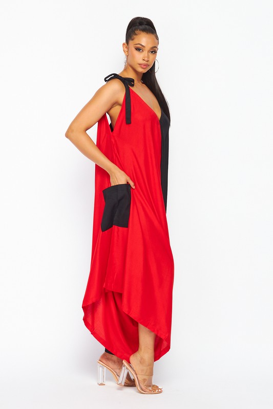 COLOR BLOCK HAREM JUMPSUITS (3 COLORS)