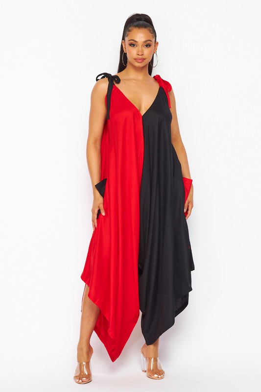 COLOR BLOCK HAREM JUMPSUITS (3 COLORS)