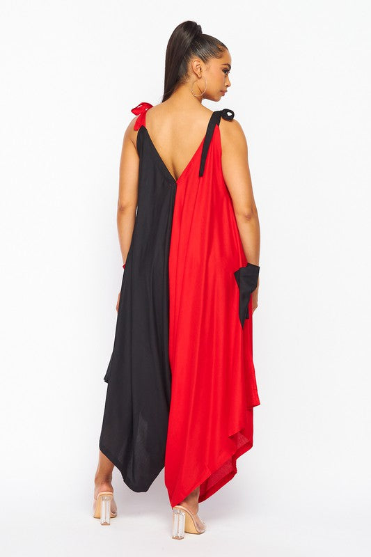 COLOR BLOCK HAREM JUMPSUITS (3 COLORS)