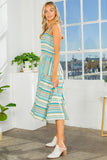 Smocked Stripe Dress with Pocket-3 Colors