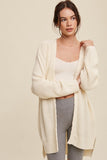 Cable Knit Open Front Long Cardigan- 2 Colors