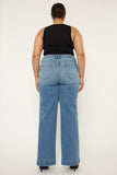 Kan Can USA Plus Size High Rise Trouser Wide Leg Jeans