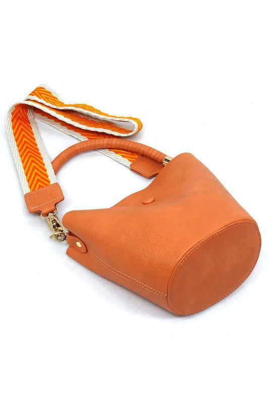 Fashion Bucket Crossbody Bag with Guitar Strap ( 5 Colors)