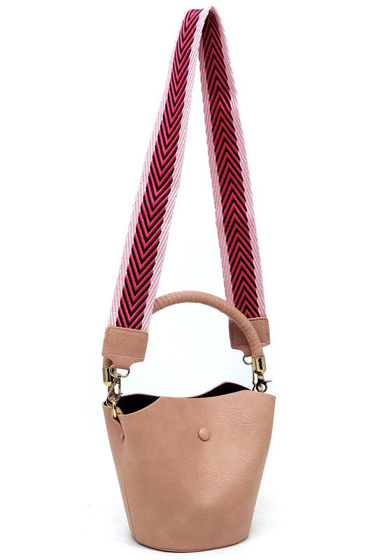 Fashion Bucket Crossbody Bag with Guitar Strap ( 5 Colors)