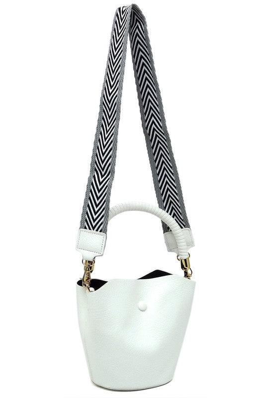 Fashion Bucket Crossbody Bag with Guitar Strap ( 5 Colors)