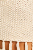 Tassel Detail Spaghetti Sweater Crop Top- 2 Colors
