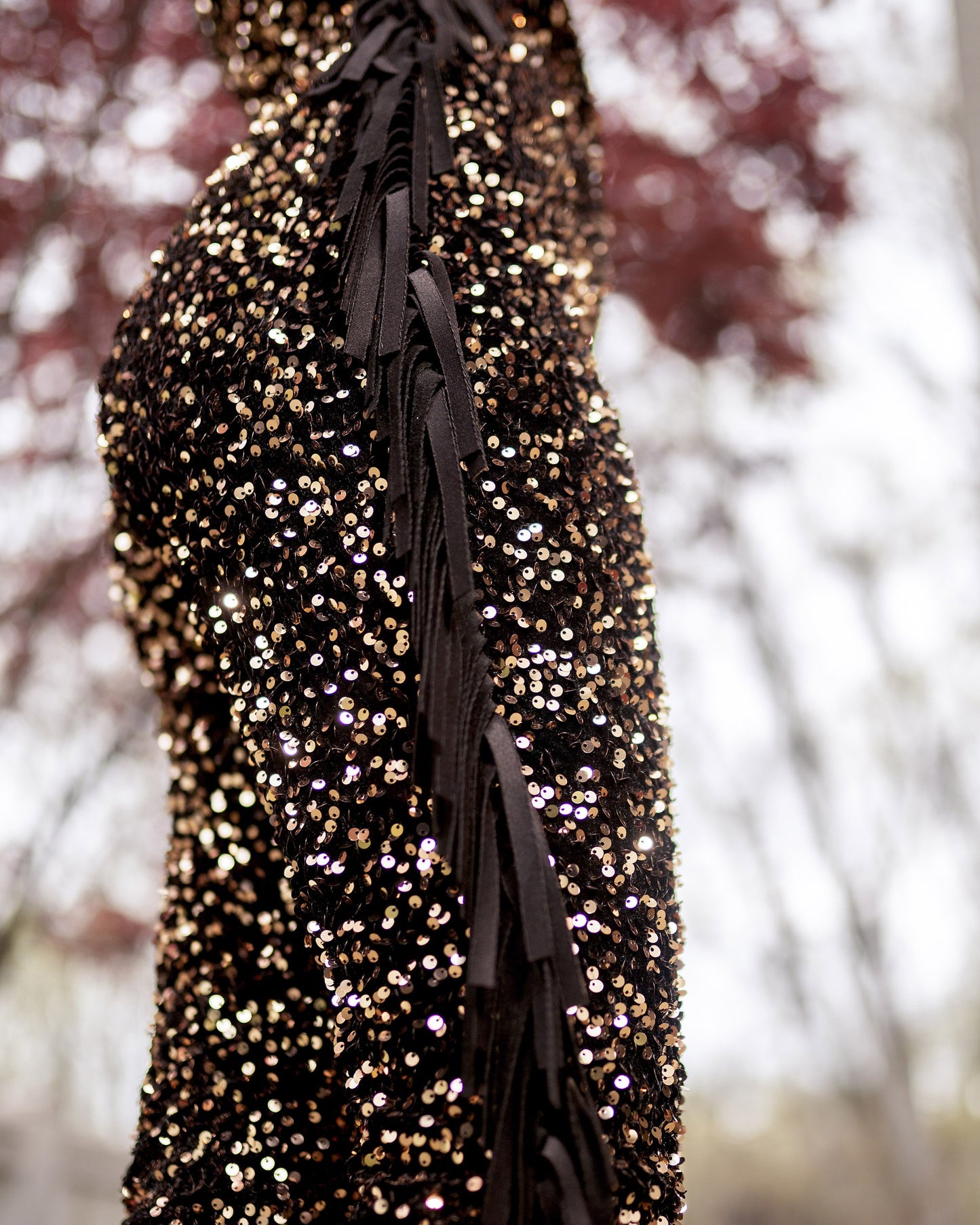 Zuri Gold Sequin & Tassel Jumpsuit