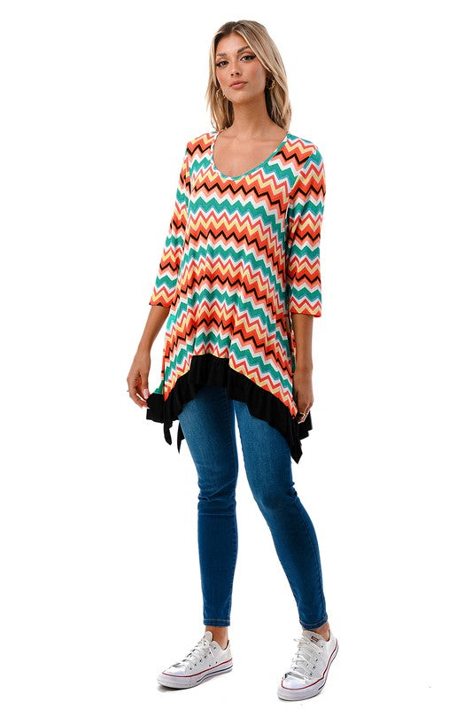 Long Chevron Tunic