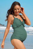 Ruch Floral Maternity Swimsuit Pregnancy Swimwear-2 Colors