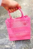 FISH NET PICNIC BUCKET STYLE HAND JELLY BAG (7 COLORS)