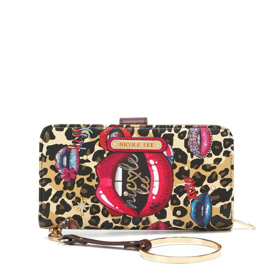 Nicole Lee "Wild Lips" Bifold Wrislet Wallet