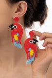 Love Bird Seed Bead Earrings