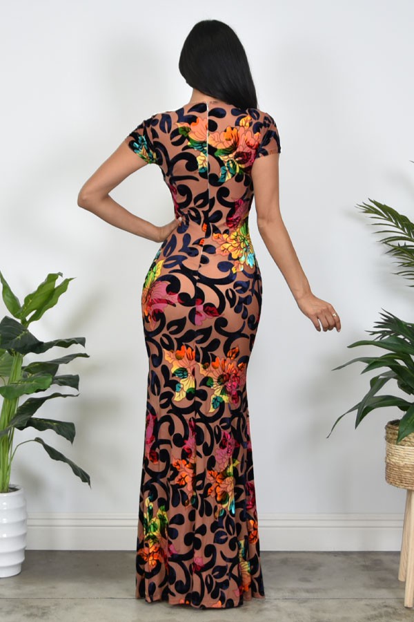 Velvet & Flower One of a Kind Maxi Dress