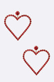 Crystal Heart Drop Earrings (3 Colors)