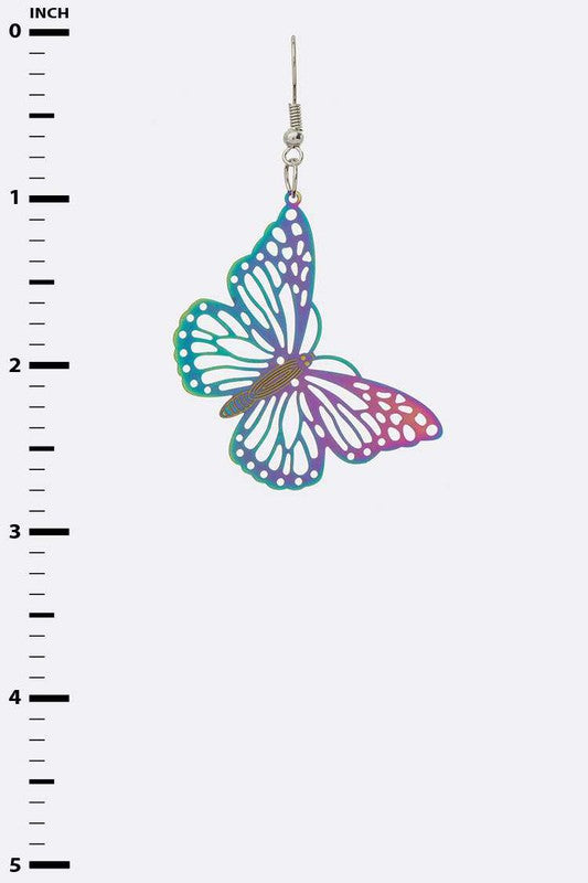 Halographic Filigree Butterfly Earrings