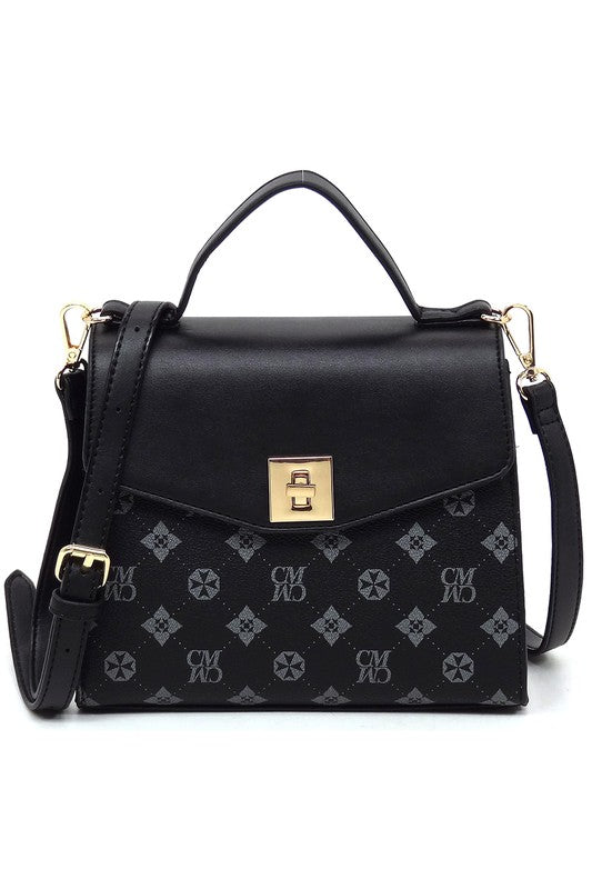 CM Monogram Twist Lock Flap Satchel (3 Colors)