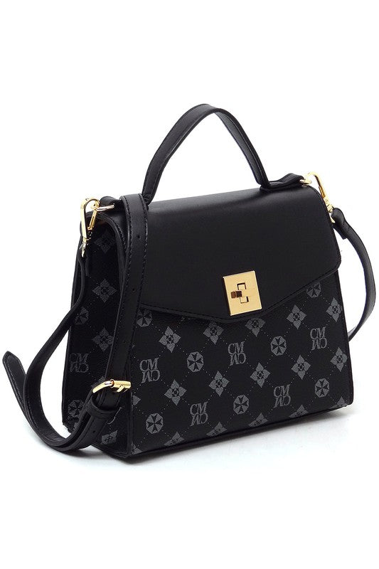 CM Monogram Twist Lock Flap Satchel (3 Colors)