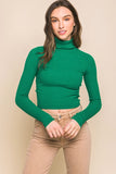 Turtleneck Ribbed Knit Sweater Top- 5 Colors