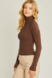 Turtleneck Ribbed Knit Sweater Top- 5 Colors