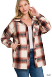 Oversized Yarn Dyed Plaid Longline Shacket- 4 Colors