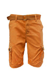 Weiv Men's Belted Cargo Shorts with Belt
