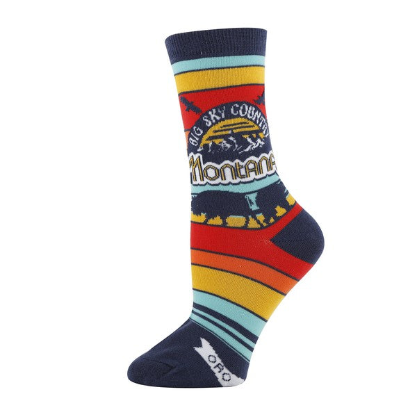 Montana - Women's Funny Crew Socks