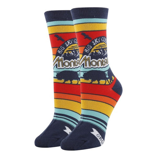 Montana - Women's Funny Crew Socks