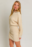 Zipper Sweater Dress- 2 Colors