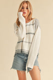 Mona Knit Stripe Pullover Sweater-3 Colors