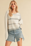 Mona Knit Stripe Pullover Sweater-3 Colors