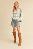 Mona Knit Stripe Pullover Sweater-3 Colors