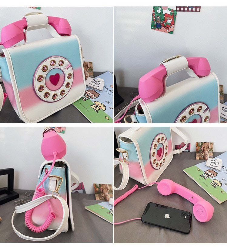 Cute Retro Telephone Crossbody