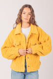 Cable Pattern Soft Fleece Fur Schacket Jacket