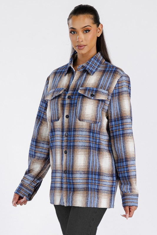 Boyfriend Brushed Flannel Shacket (5 Colors)