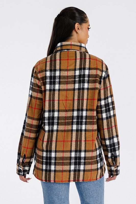 Boyfriend Brushed Flannel Shacket (5 Colors)