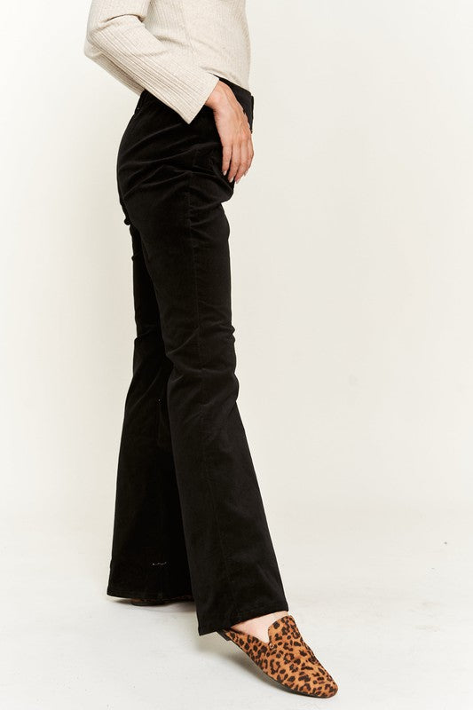 CORDUROY FLARE PANTS-2 COLORS