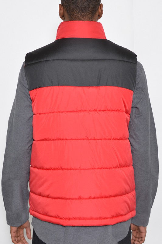 MEN'S PADDED WINTER TWO TONE VEST- 6 COLORS