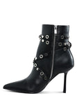 Jaunts Eyelets & Studs Harness Ankle Boots- 3 Colors