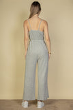 Sweater-Knit Fuzzy Frenchy Tie Front Cami Jumpsuit- 3 Colors