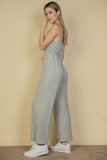 Sweater-Knit Fuzzy Frenchy Tie Front Cami Jumpsuit- 3 Colors