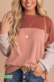 Ribbed Color Block Tunic Top-3 Colors