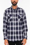 MEN'S FULL PLAID CHECKERED FLANNEL LONG SLEEVE-4 COLORS