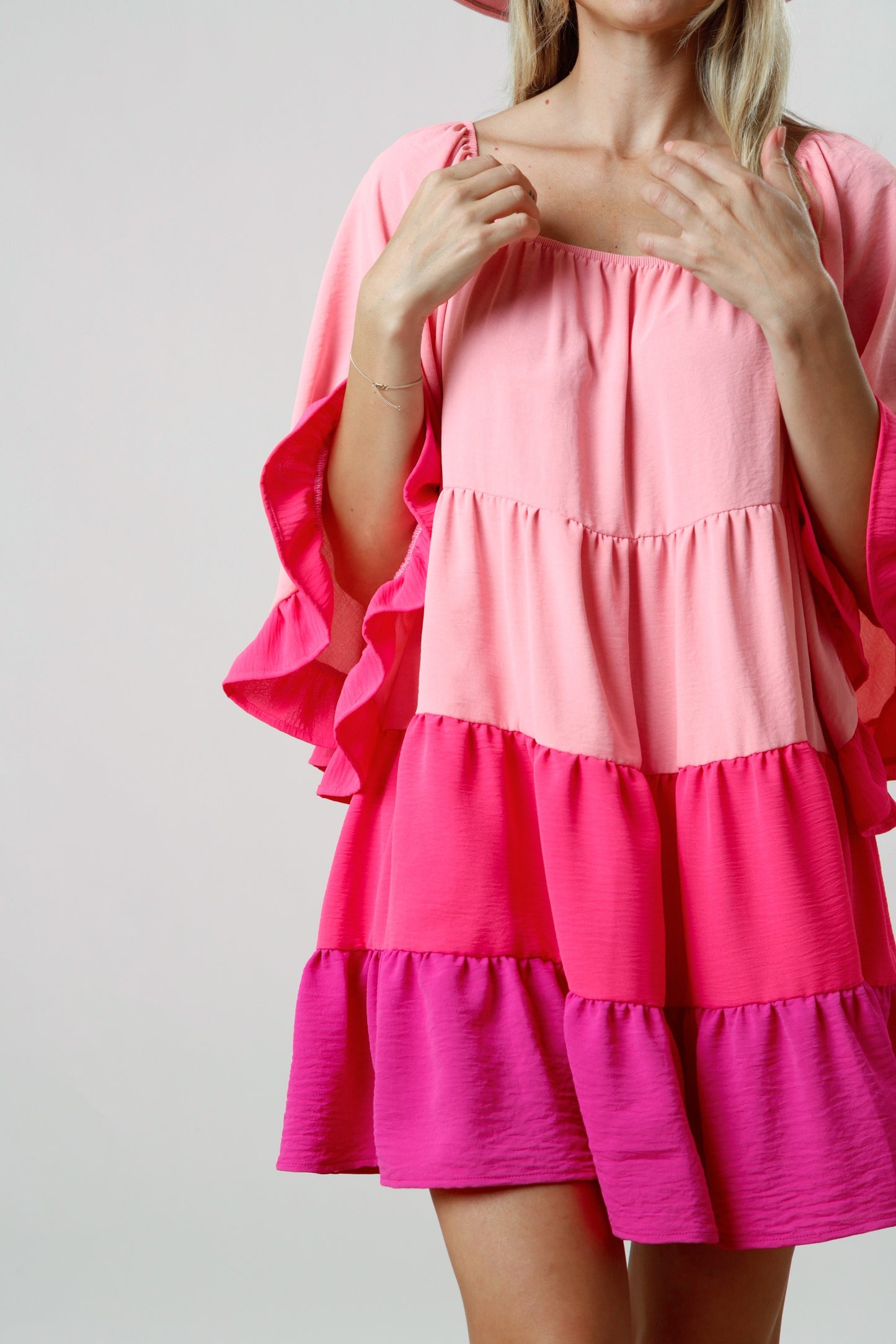 Valentine's Color Block Flowy Dress