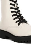 Forter Faux Leather Lace Up Boots