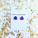 Gemma Studs - Purple Sparkle Earrings