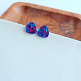 Gemma Studs - Purple Sparkle Earrings