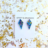 Crystal Studs - Blue Sparkle Earrings