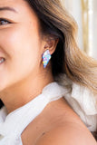Crystal Studs - Blue Sparkle Earrings